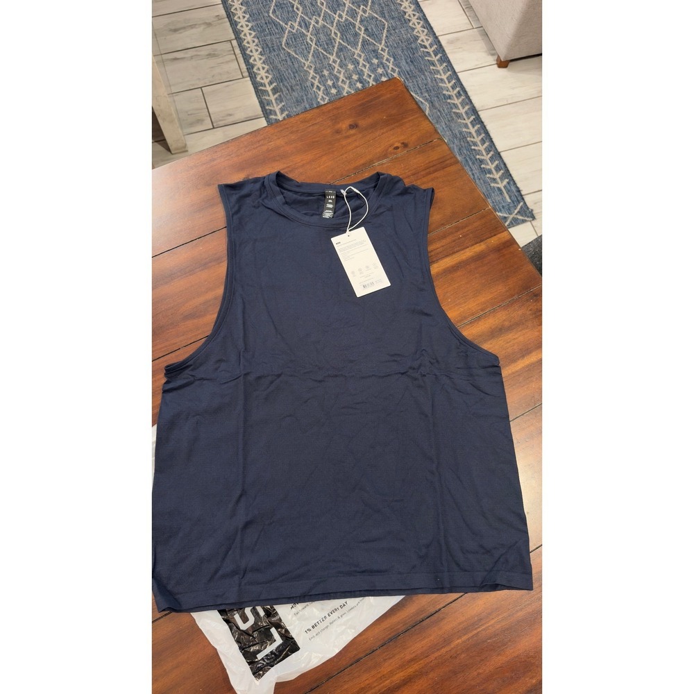 LSKD AeroFLX+ Seamless Muscle Tank Navy 2XL Mens Training Gym New NWT - Picture 13 of 16